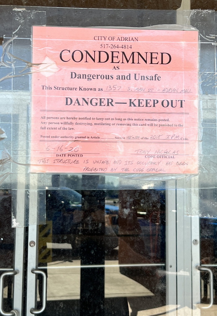 Adrian Mall - July 9 2022 Photo (newer photo)